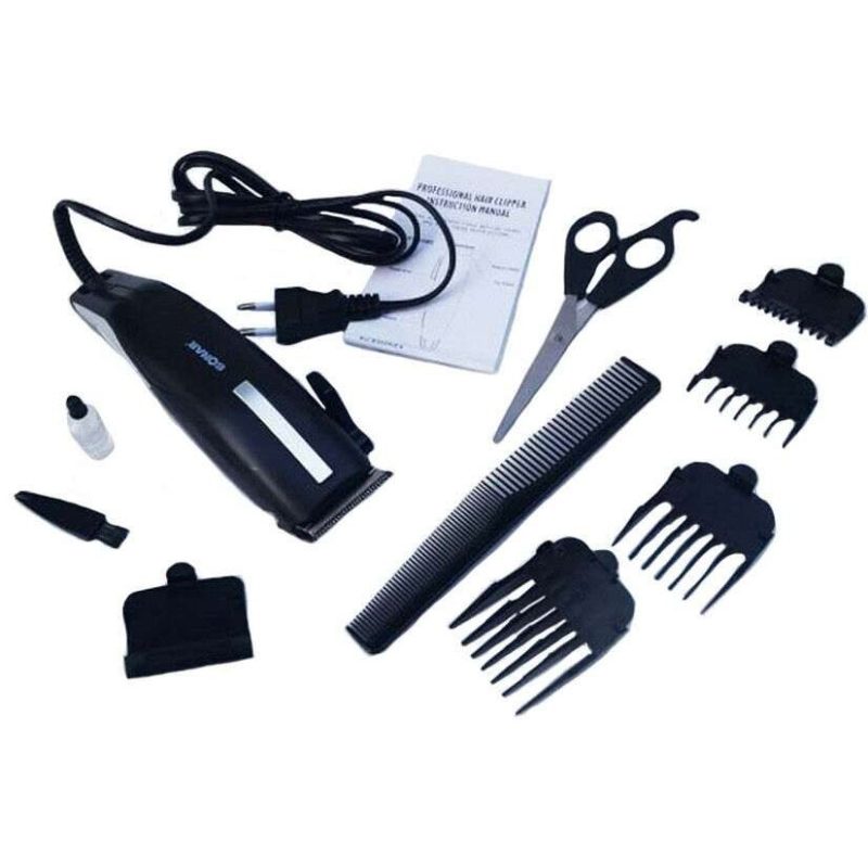Taglia capelli professionale Rasoio barba lama acciaio 4 testine taglio 7568