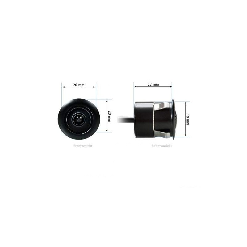 Mini retrocamera / Telecamera per retromarcia + Comoda e sicura per parcheggiare + Ampio angolo di visione 170°