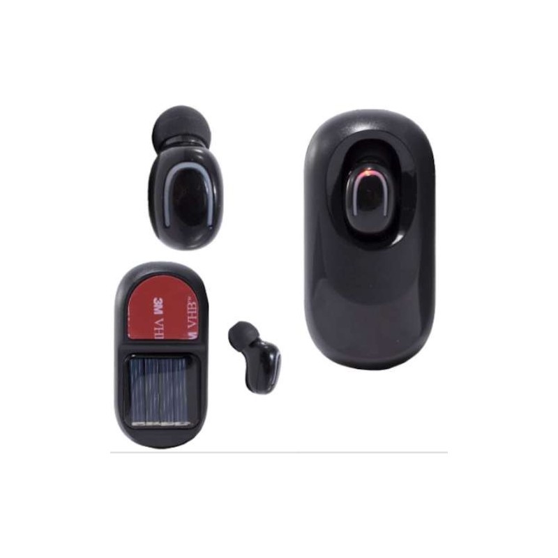 Mini Auricolare Cuffia Bluetooth 5.0 Wireless Senza Fili con Base carica solare  Mini Auricolare Cuffia Bluetooth 5.0 Wireless Senza Fili con Base carica solare