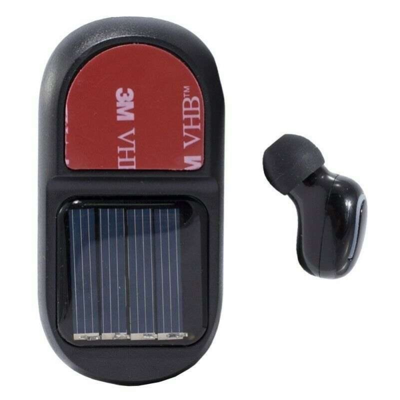 Mini Auricolare Cuffia Bluetooth 5.0 Wireless Senza Fili con Base carica solare 