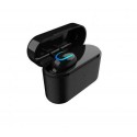 Mini Auricolare Cuffia Bluetooth 5.0 Wireless Senza Fili con Base carica solare 