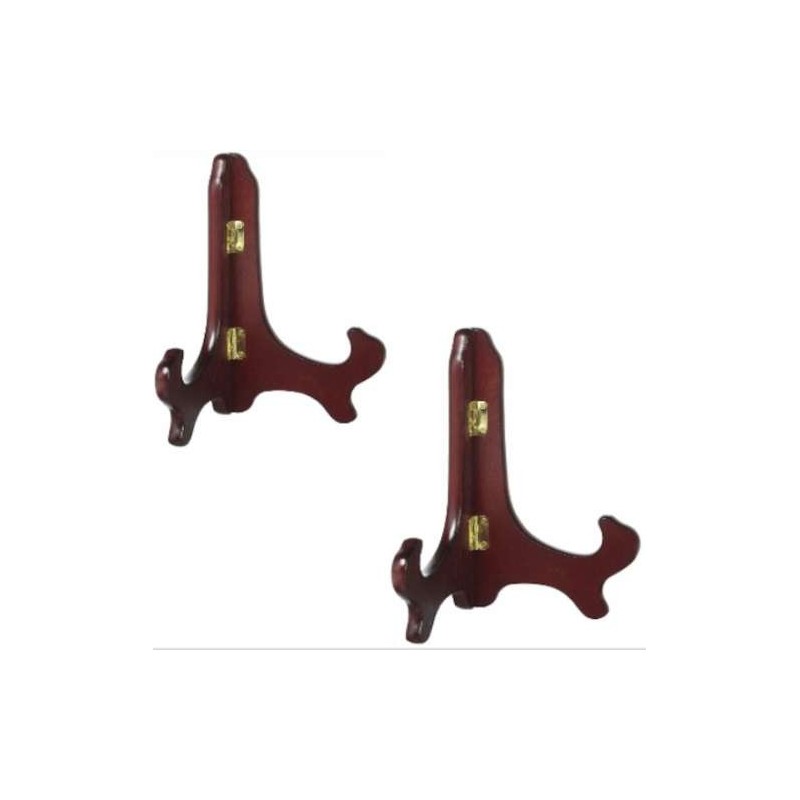 2X Supporto legno laccato porta piatti quadri cornici 10" 25x13 per esposizione 