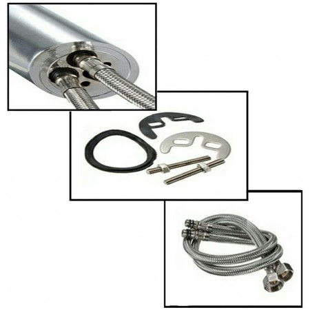 Rubinetto miscelatore rotondo vetro cascata acqua lavello bagno acciaio 812/11