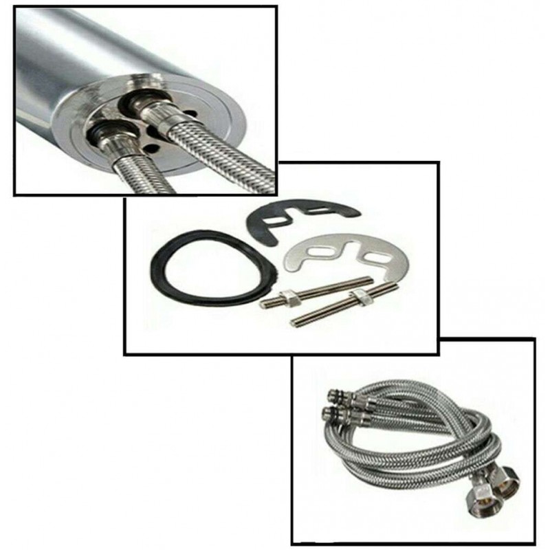 Rubinetto miscelatore rotondo vetro cascata acqua lavello bagno acciaio 812/11
