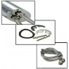 Rubinetto miscelatore rotondo vetro cascata acqua lavello bagno acciaio 812/11