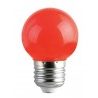 Lampadina LED 1W mini globo E27 colore rosso decorazione casa locale luce ROSSA 