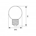 Lampadina LED 1W mini globo E27 colore BLU decorazione casa locale luce 