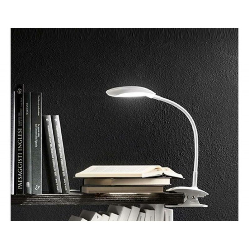 Lampada LED tavolo pinza morsetto luce notte lettura lavoro studio TE-B0034 USB
