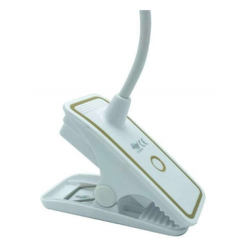 Lampada LED tavolo pinza morsetto luce notte lettura lavoro studio TE-B0034 USB