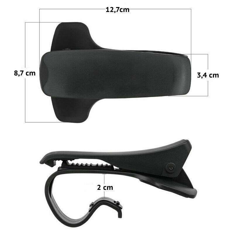 Supporto Auto smartphone porta cellulare GPS MP4 cruscotto CLIP nero 6,5 pollici