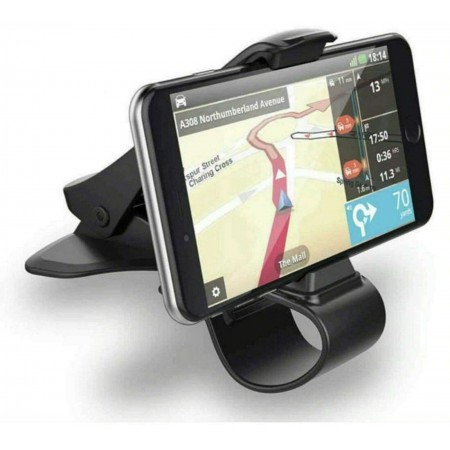 Supporto Auto smartphone porta cellulare GPS MP4 cruscotto CLIP nero 6,5 pollici