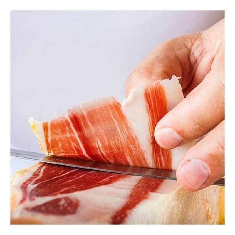Coltello da Prosciutto Affilacoltelli e Contenitore in legno lama acciaio inox