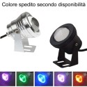 Faretto Led 10W RGB proiettore impermeabile multicolore piscina giardino IP67 