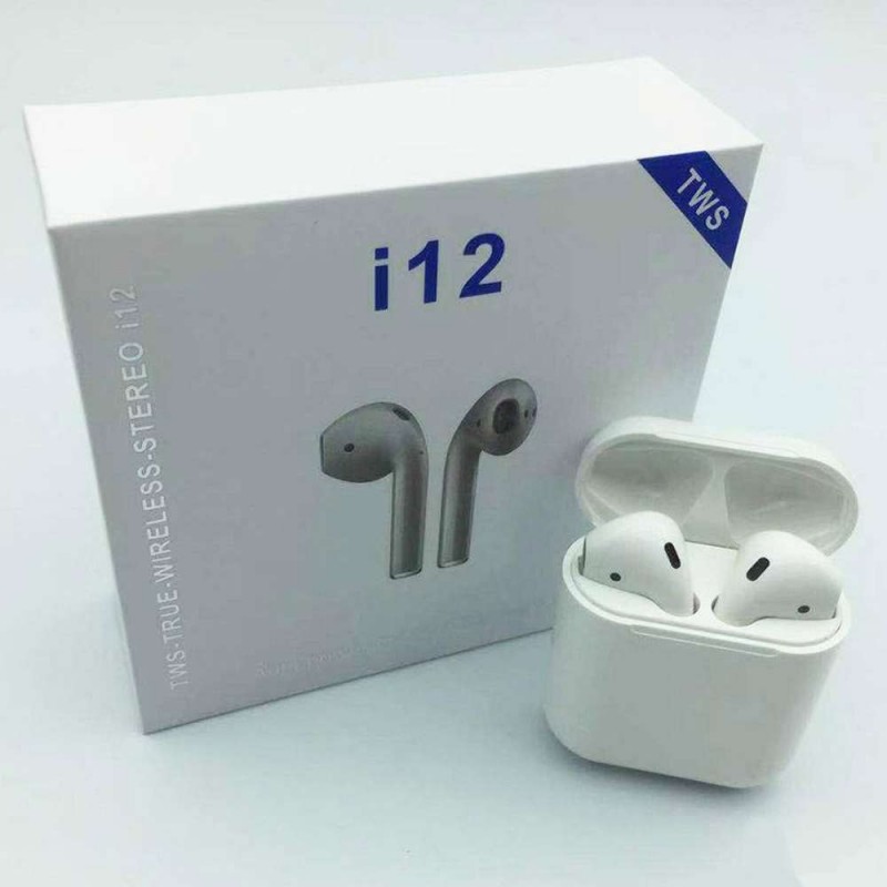 Auricolari wireless cuffie bluetooth I12 TWS PODS IOS ANDROID slim bluetooth 5.0