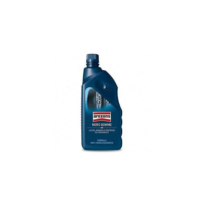 1x Flacone nero gomme 1L Arexons pneumatici auto screpolature ravvivante lucido 