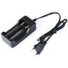 Carica batterie doppia batteria 18650 3.7 litio 220V alimentatore ricarica svapo 