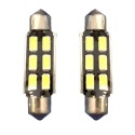 2x Lampadina siluro 36mm 6 LED Canbus auto no errore luci 12V 5036 ricambio SMD