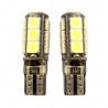 2x Lampadina T10 6 LED Canbus auto no errore luci 12V ricambio SMD luce bianca