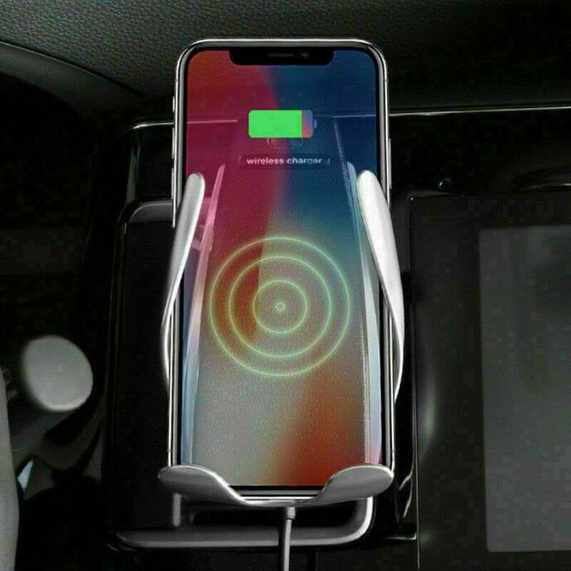 1x Supporto smartphone presa aria auto ricarica wireless Qi caricatore charger 