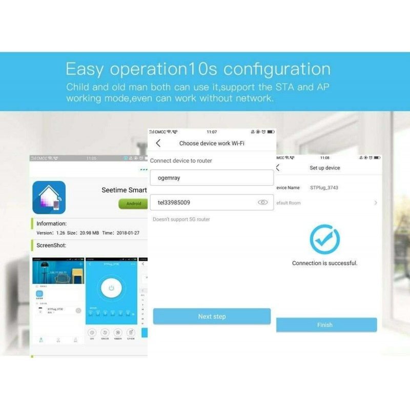 1x Switch WIFI smart controllo remoto 3 gang APP 4G elettrodomestici domotica