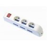 Multipresa ciabatta elettrica 9 POSTI 10/16A Bipasso 3Schuko 250V Max:2500W 1,5MT EXTRASTAR