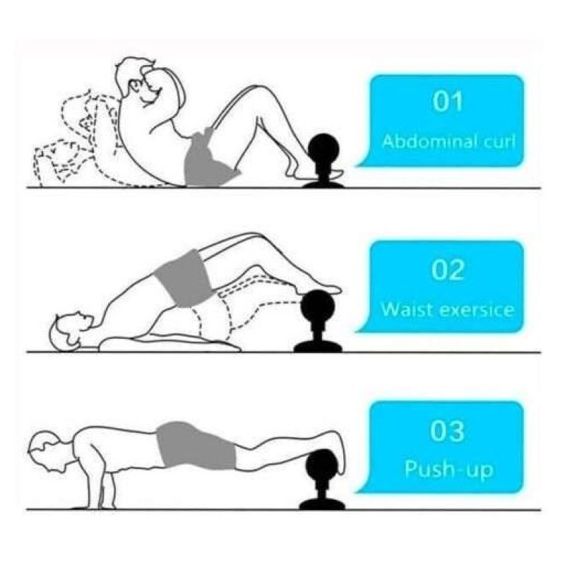 Attrezzo in spugna addominali fitness ventosa sport caviglie curl push up sit up 