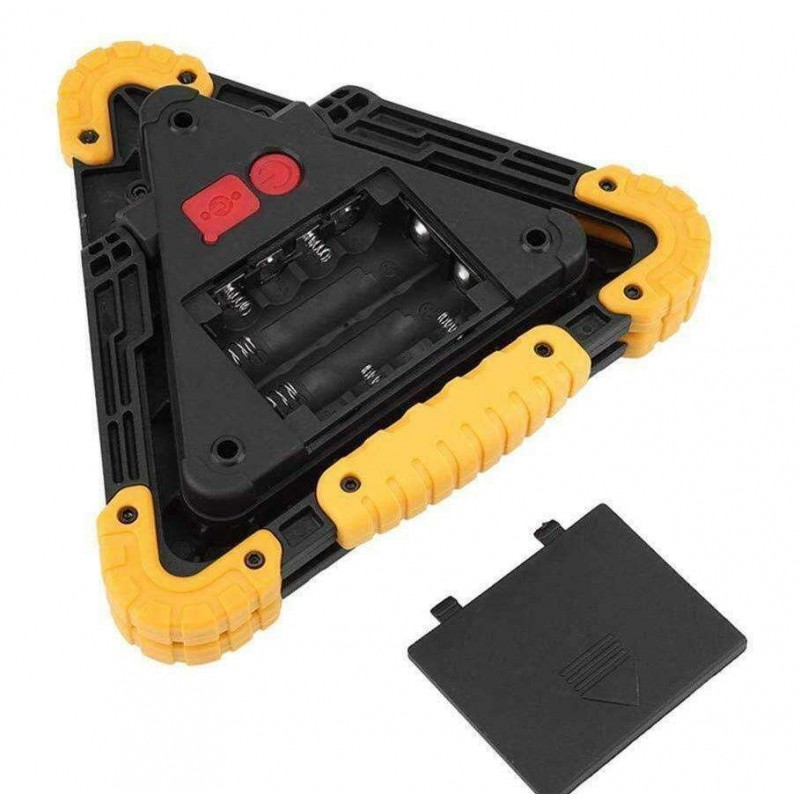 Triangolo luminoso emergenza torcia ricaricabile ABS batteria SOS auto lampada