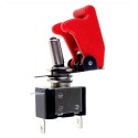 Switch interruttore aeronautico Rosso leva ON OFF ghiera girevole 12V 20A 
