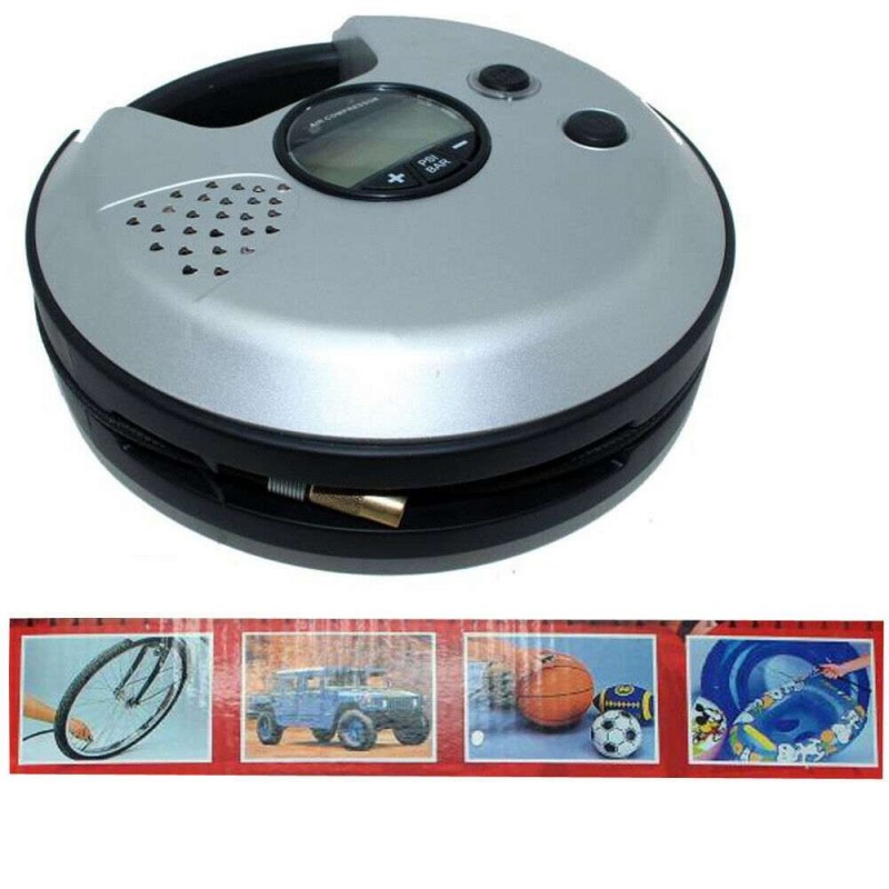 Compressore aria con accessori per auto pneumatici gomme 168W