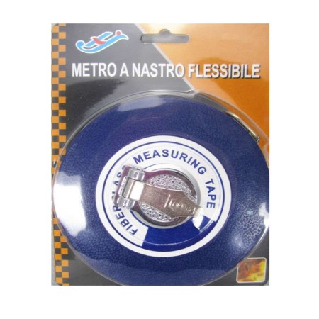 Fettuccia rotella metrica 10 20 30 mt misurazioni riavvolgimento rapido anellata