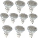 10x lampadine 80 led attacco GU10 6W illuminazione bianca interni casa ufficio