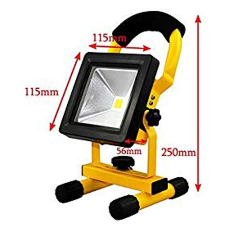 Faretto luci LED batterie luce ricaricabile lampada 30W esterno camping 804