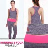 Tuta completa yoga sport abbigliamento donna pantalone canotta fitness