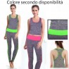 Tuta completa yoga sport abbigliamento donna pantalone canotta fitness
