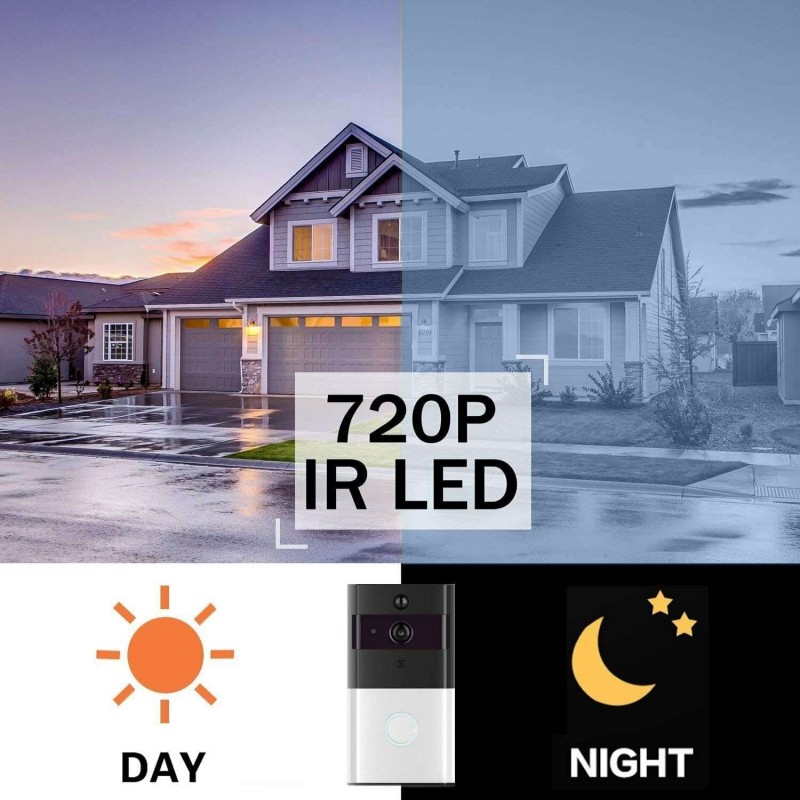 Videocitofono wireless casa senza fili 270p visione notturna citofono home