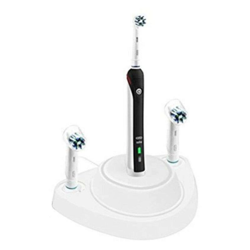 4x Supporto plastica spazzolino elettrico portatestine testina igiene orale base