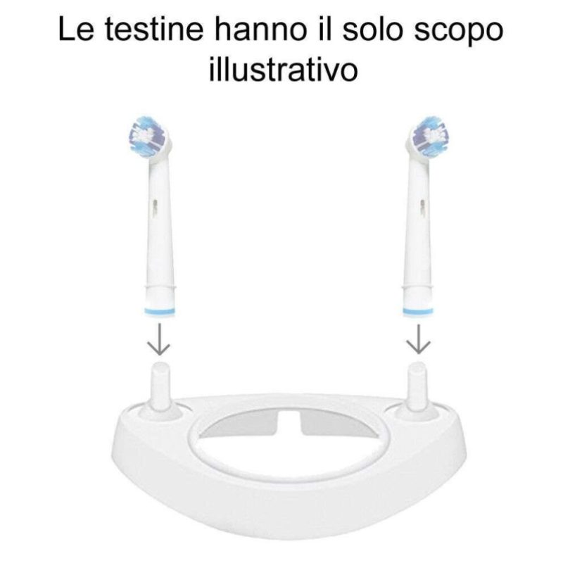 4x Supporto plastica spazzolino elettrico portatestine testina igiene orale base
