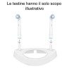 4x Supporto plastica spazzolino elettrico portatestine testina igiene orale base