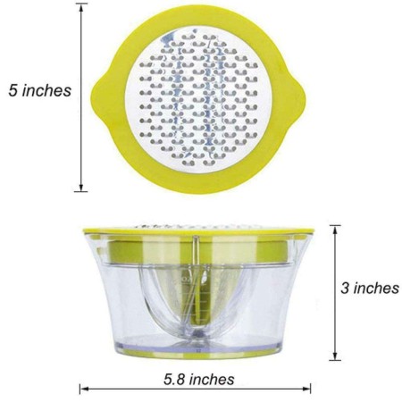 Spremiagrumi 4-in-1 separa uova grattugia misurino agrumi arancia limoni succo