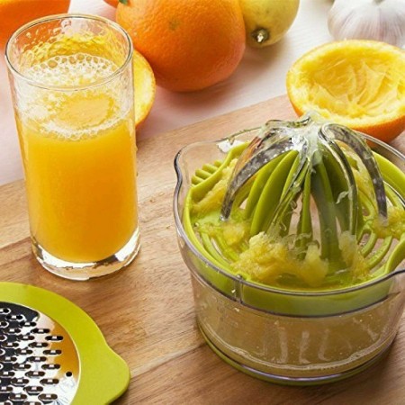 Spremiagrumi 4-in-1 separa uova grattugia misurino agrumi arancia limoni succo