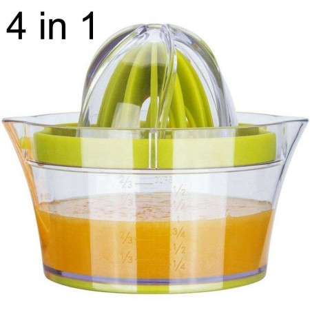 Spremiagrumi 4-in-1 separa uova grattugia misurino agrumi arancia limoni succo