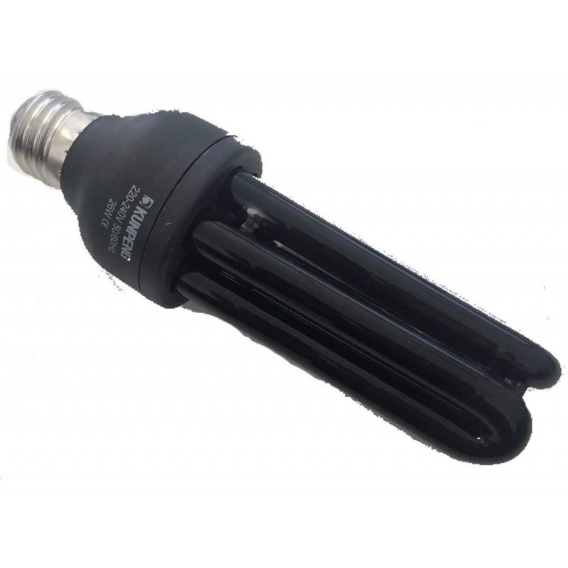 Lampadina raggi UV 26 Watt E27 3U effetto fluorescente discoteca festa dj neon