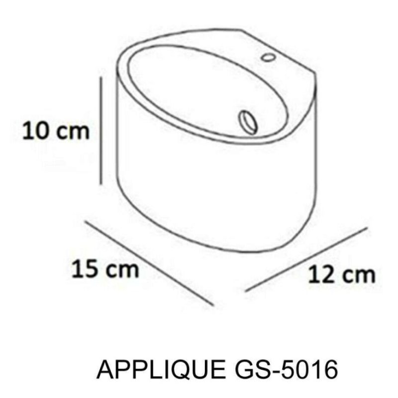 Plafoniara da interno GS-5016 gesso bianco muro parete casa moderno G9 ovale 25W