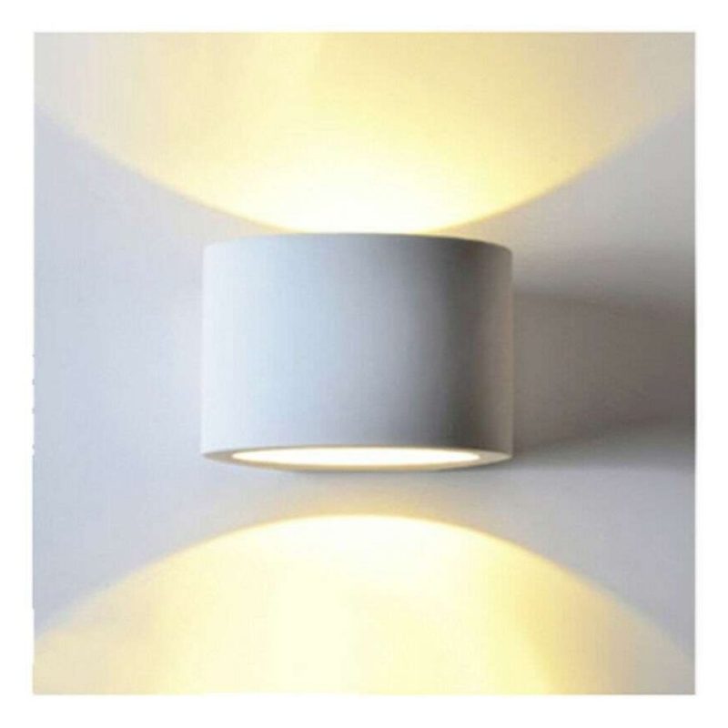 Plafoniara da interno GS-5016 gesso bianco muro parete casa moderno G9 ovale 25W
