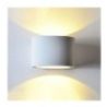 Plafoniara da interno GS-5016 gesso bianco muro parete casa moderno G9 ovale 25W