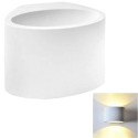 Plafoniara da interno GS-5016 gesso bianco muro parete casa moderno G9 ovale 25W