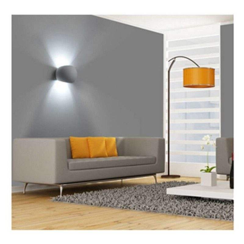 Plafoniara da interno GS-5016 gesso bianco muro parete casa moderno G9 ovale 25W