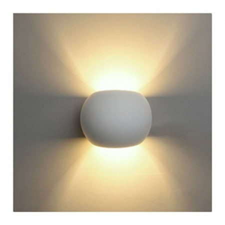 Plafoniara da interno GS-5016 gesso bianco muro parete casa moderno G9 ovale 25W