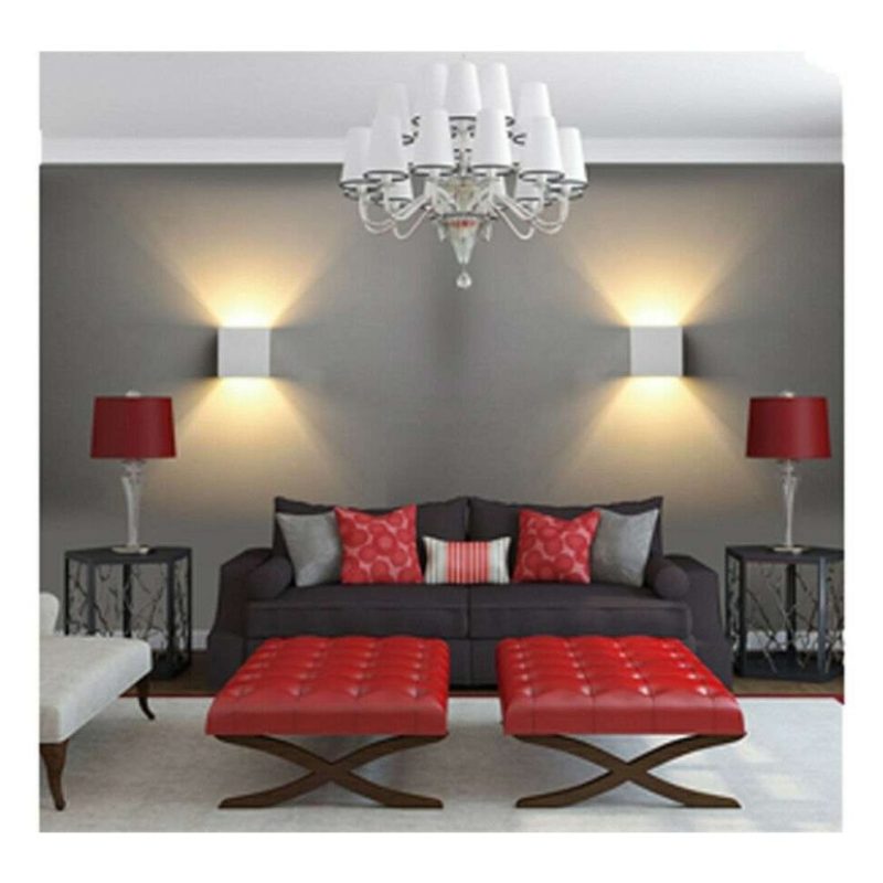 Lampada da interno in gesso GS-5018 plafoniera tonda 25W illuminazione casa G9
