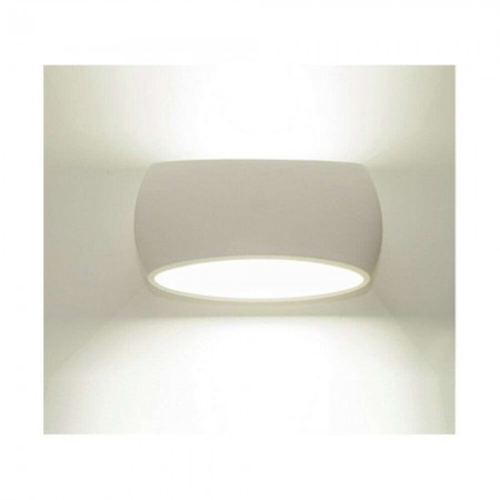 Plafoniera ovale in gesso bianco GS-5020 illuminazione interni casa G9 luce 25W